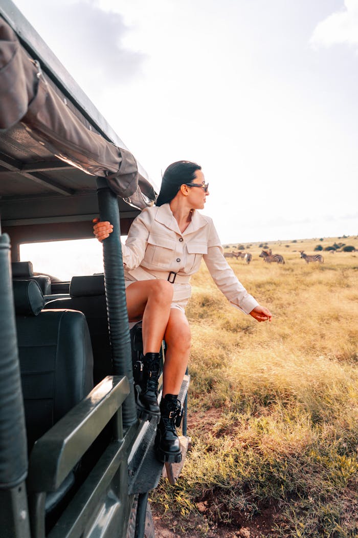 Explore the thrill of an African safari in Nairobi, capturing the essence of adventure and wildlife.